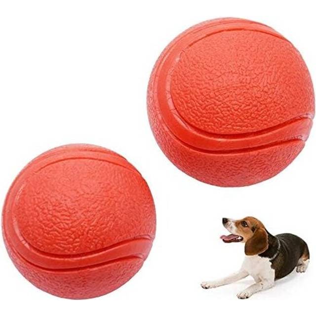 2-Pack Solid Rubber Dog Balls,Dog's Solid Rubber Bouncy Ball Bite Resistant and Indestructible Dog Training Ball