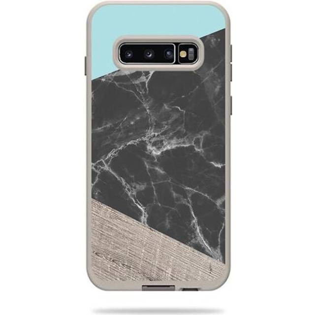 MightySkins LIFSAG10PL-Wood And Marble Skin Decal Wrap for LifeProof Fre Case Samsung Galaxy S10 Plus Sticker - Wood & Marble