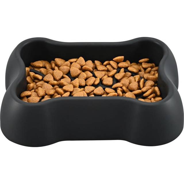 Slow Feed Dog Bowl,Slow Feed Cat Feeding Bowl,Pet Fun Puzzle Feeder,Non-Slip Expanding Stopper Feeding Bowl for Dogs/Cats/Pets (Black)