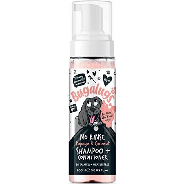 BUGALUGS Dog No Rinse Papaya & Coconut Shampoo and Conditioner 200ml