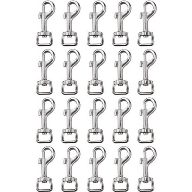 20Pc Snap Hooks for Dog Leash Collar Linking, Heavy Duty Swivel Clasp Eye Bolt Buckle Trigger Clip for Spring Pet Buckle