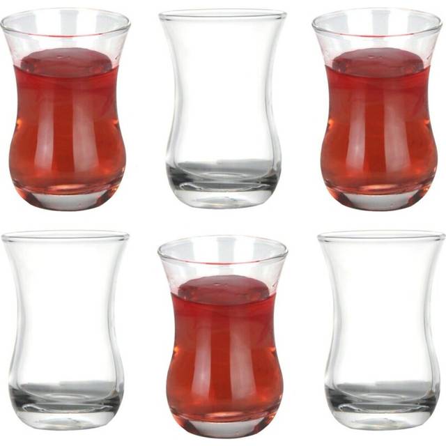 6PCS Turkish Tea Glasses Mini Arabian Tea Coffee Cups Cay Bardagi Cups
