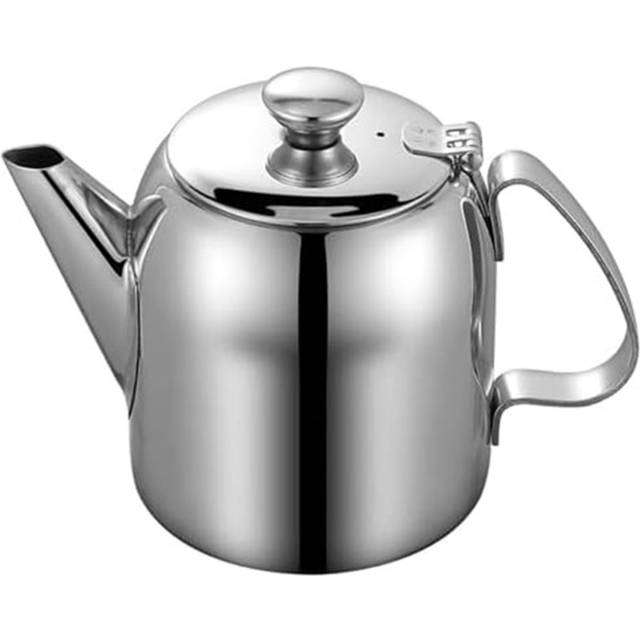 Stainless Steel Teapot 20 Oz Spill-Proof Metal Teapot with Short Straight Spout Cold Water Jug Coffee Kettle Tea Kettle