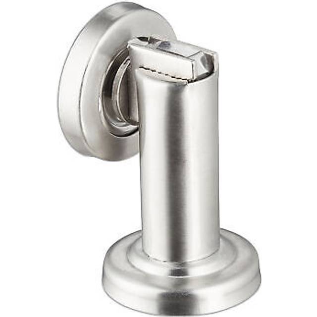 Relaxdays - Magnetic Door Stop, Blocker, Floor / Wall Mounted Stopper, Stainless Steel, Silver