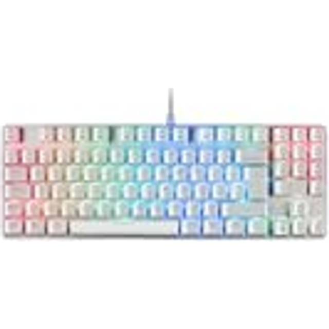 Mars Gaming MKREVOPROWBPT, vitt, mekaniskt RGB speltangentbord, TKL+ NUM, blå switch, portugisiska