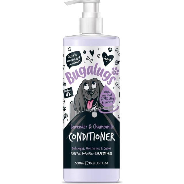 BUGALUGS Dog Conditioner with Lavender & Chamomile dog perfume, best grooming Conditioner for dogs, puppy & smelly pet that detangles & moisturises