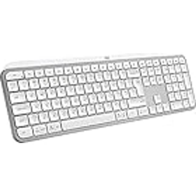 Logitech Köp MX Keys S-tangentbord – normalstorlek eller mini in Ljusgrå, Portugisiska, Endast tangentbord