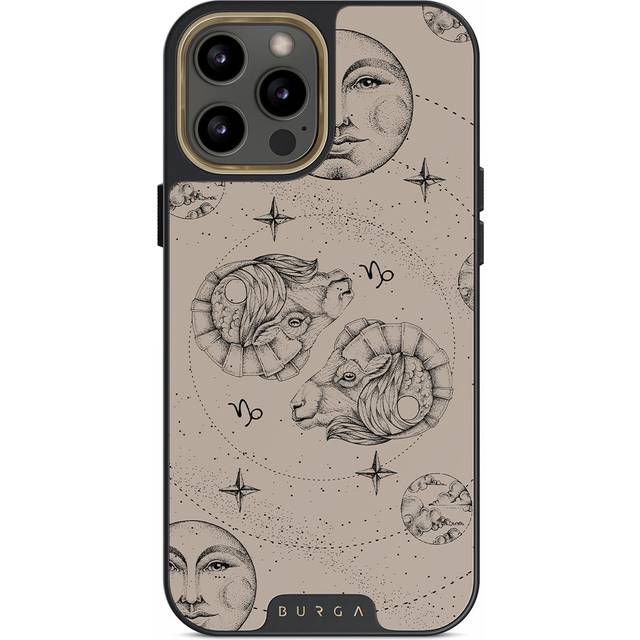 Capricorn - iPhone 12 Pro Case, Elite Dark (MagSafe) / Gold / Nude