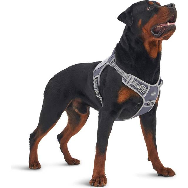 Tactical Dog Harness for Large Dogs No Pull Adjustable Pet Harness Reflective K9 Working Training Easy Control Pet VestGrey L