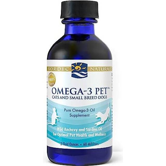 Nordic Naturals, Omega-3 Pet, Fish Oil for Cats and Small Dogs, 60ml, Lab-Tested, Soy Free, Gluten Free, Non-GMO