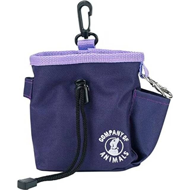 COMPANY OF ANIMALS Treat Bag, Purple, Zipped Pockets & Drawstring, Clips on Belt, Waistband or Pocket, Waterproof Treats Pouch, Ideal for Dog Walking