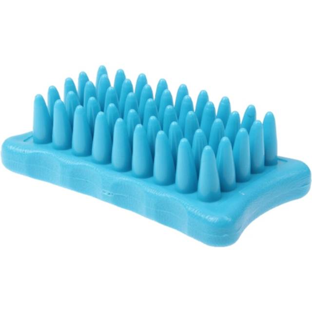 Pet Dog Cat Grooming Bath Massage Brush Comb (Blue)