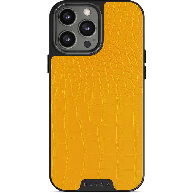 Canary Yellow - Snake Skin iPhone 14 Pro Max Case, Elite Dark (MagSafe) / Gunmetal