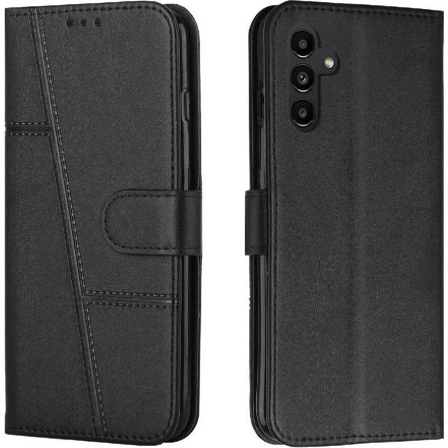 (Black) Flip-type Samsung Galaxy A25 5G Leather Full Protection Shockproof Wallet Case Card Package