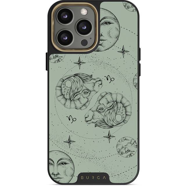 Capricorn - iPhone 14 Pro Case, Elite Dark (MagSafe) / Gold / Turquoise