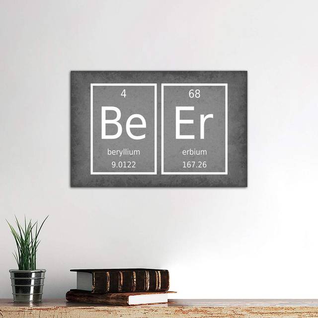 Beer - Wrapped Canvas Typography Print (66.04 cm H x 45.72 cm W x 3.175 cm D)