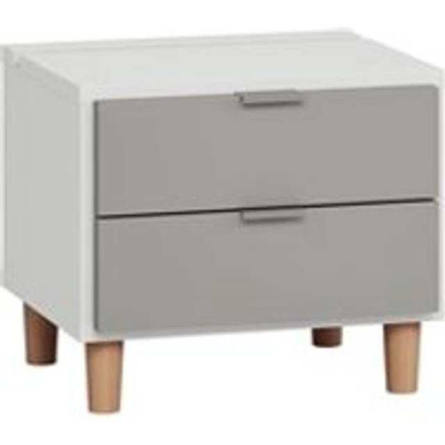 Vox Simple Customisable Bedside Table with Drawers - White