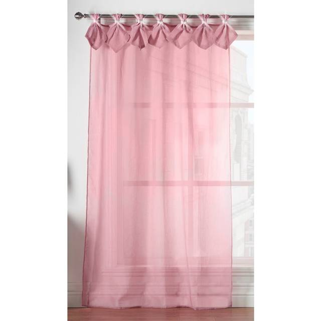 Aoibhne Tiara Tab Top Sheer Curtain Panel - Blush (144 W x 274 D cm)