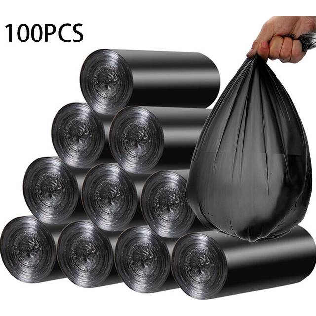 100 Pcs Housework Disposable Plastic Trash Bags Home Storage 5-7 L  Kitchen Black Thickening Privacy Pet Waste Bag Biodegradable