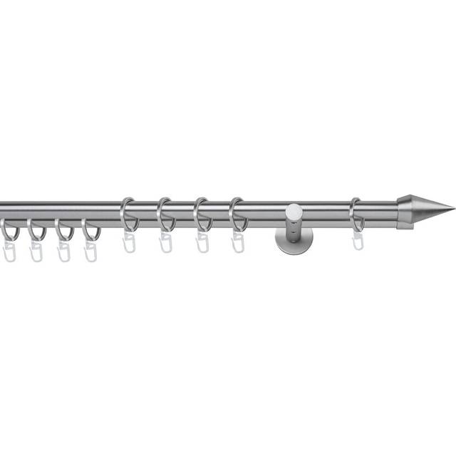 Curtain rod made to measure 20mm - Stainless Steel (2cm H x 390cm W x 12cm D)