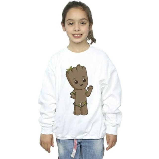I Am Groot Cute Groot Sweatshirt - White - 7-8 Years