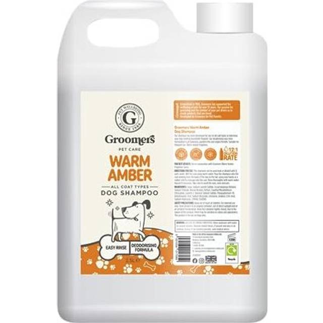- Warm Amber Dog Shampoo- Dog Grooming Shampoo products for smelly dogs with warm amber scent - best puppy & adult shampoo - Vegan pet shampoo -