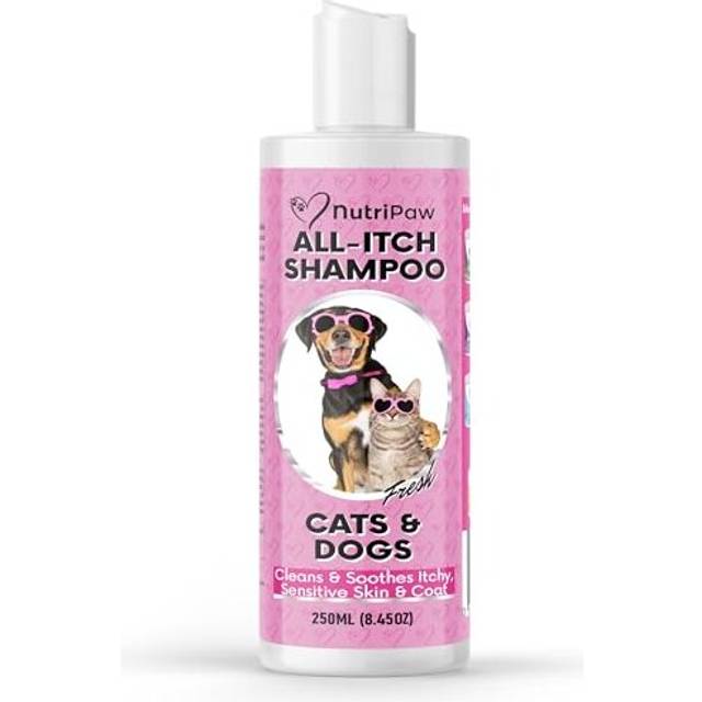 All-Itch Shampoo for Dogs & Cats - Ideal for Sensitive, Itchy Pets - Soothes Dry Skin - Nourishes Skin & Coat - Oat Milk, Aloe Vera, Peppermint -