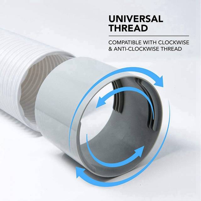 2X Portable Air Conditioner Exhaust Hose Coupler Window Adapter AC Unit Tube Connector Parts & Accessories 5.9Inch