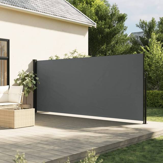 vidaXL Retractable Side Awning Outdoor Privacy Screen Anthracite 160x300 cm