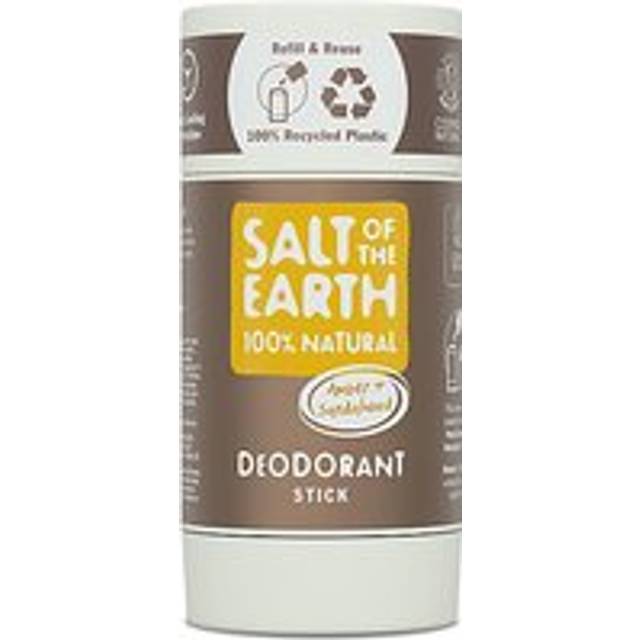 Natural Deodorant Stick, Amber & Sandalwood - Aluminium Free, Vegan, Long Lasting Protection, Refillable, Leaping Bunny Approved, Made in The UK - 84g