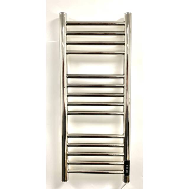 Belfast Dry Electric Black Stainless Steel Towel Rail 720mm High 300mm Wide Energy Efficient