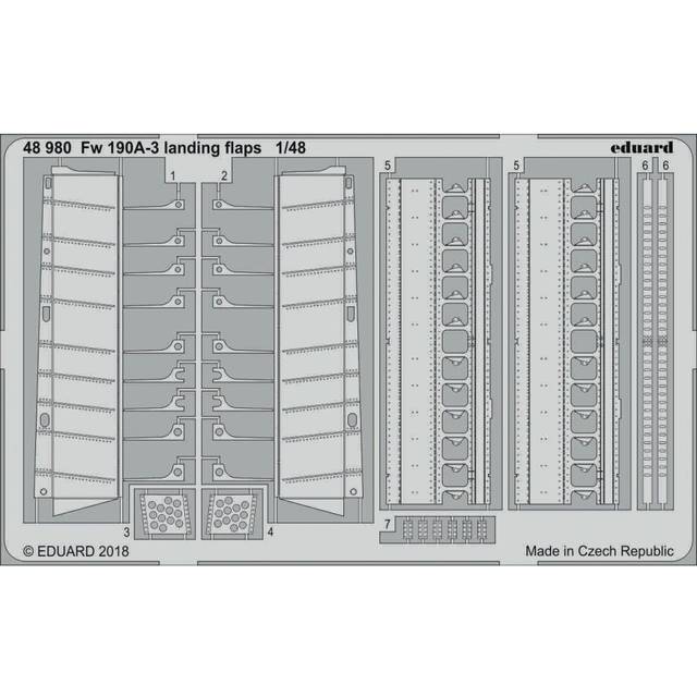 EDP48980 - Eduard Photoetch 1:48 - Fw 190A-3 Landing Flaps (Edu)