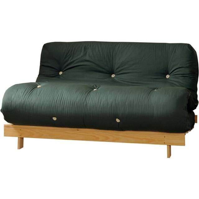 (Green, Small Double) Comfy Living Albury Futon Sofa Bed