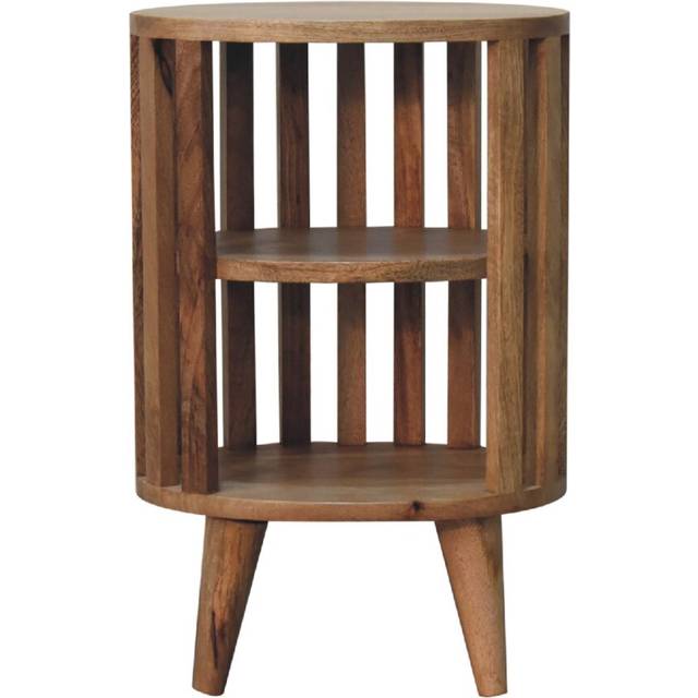 Artisan Furniture Solid Wood Ariella Double Shelf Oak-Ish Bedside - One Size