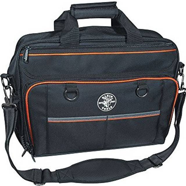 Tool Bag, Tradesman Pro Tech Bag with Laptop Pocket, Black and Orange Klein Tools 55455M