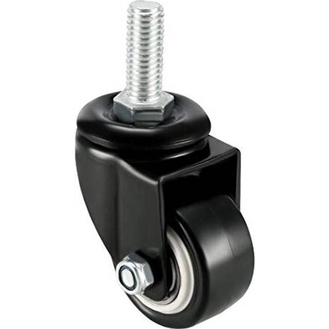 Swivel Casters 15 Inch PU M10 x 25mm Threaded Stem Swivel Caster Wheels 330lb Total Load Capacity Pack of 4