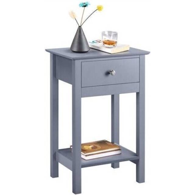 Bedside Table Drawer Cabinet Small Side Table Nightstand Storage Shelf