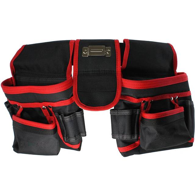Heavy Duty 20 Pocket Double Tool Belt Pouch for DIY Trade Jobs Joiners Carpenters Builders