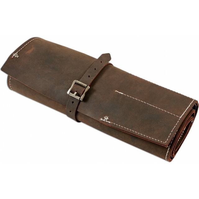 Gunson 77168 Leather Tool Roll Antique Finish 15 Pockets Classic Vintage Look