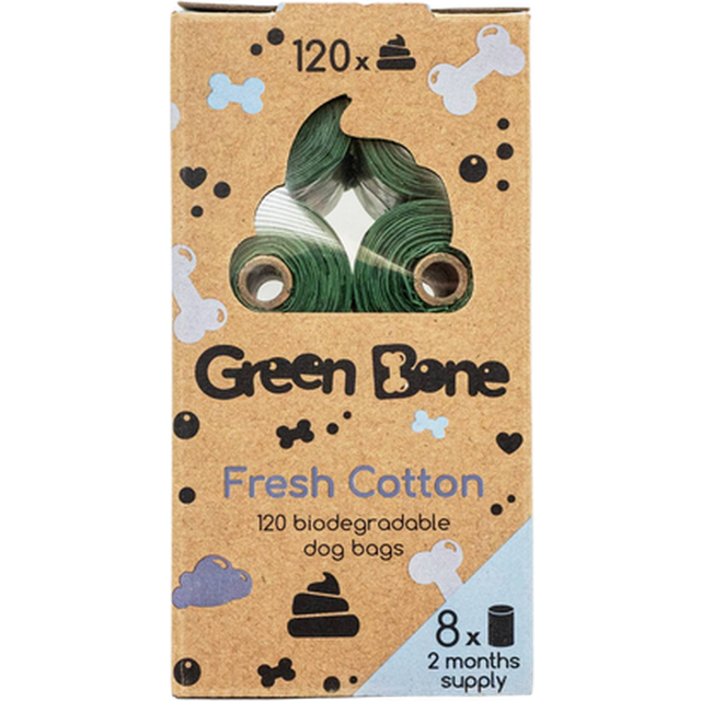 Green Bone Refill Fresh Cotton Hundbajspåsar 15 påsar