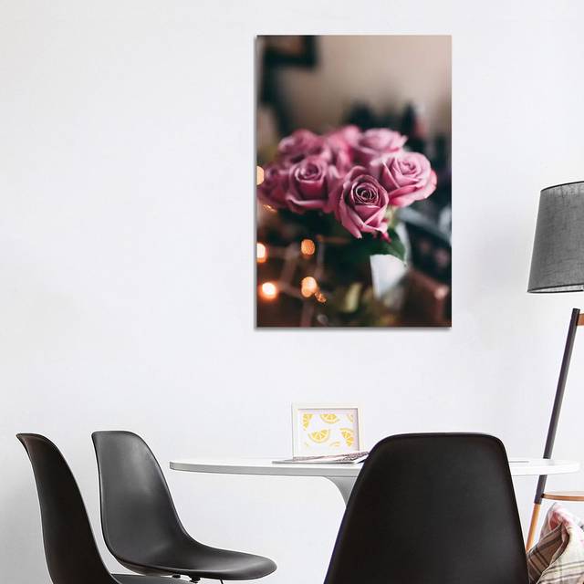 Purple Roses by Chelsea Victoria - Wrapped Canvas Graphic Art (101.6 cm H x 66.04 cm W)