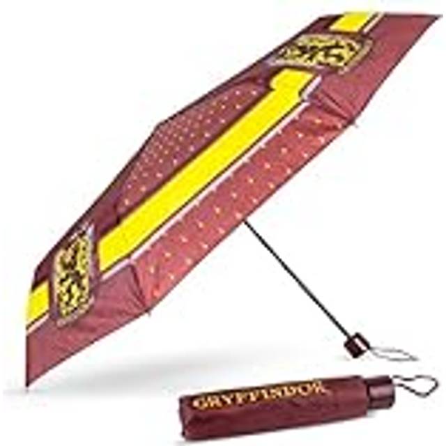 Vindtätt Harry Potter Paraply - BONNYCO | Vinrött Hopfällbart Paraply med Robust Konstruktion | Smidigt Mini-Paraply för Väska och Resor | Snygg och Praktisk Gåva för Alla Åldrar