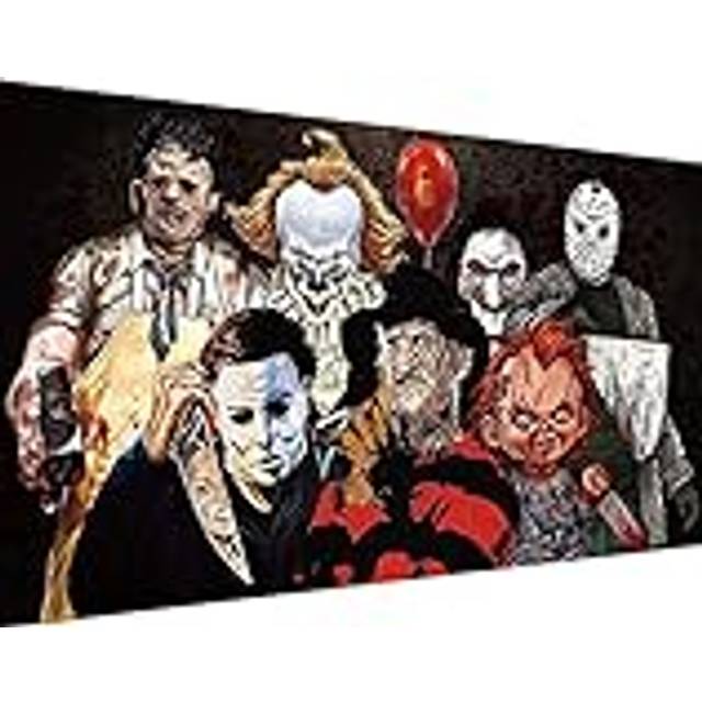 BEAYIOU Halloween Diamond Painting Kits for Adults,5D Full Round Diamond Halloween Clown Diamond Art Kit, Large Dots Diamond Painting for Beginners,