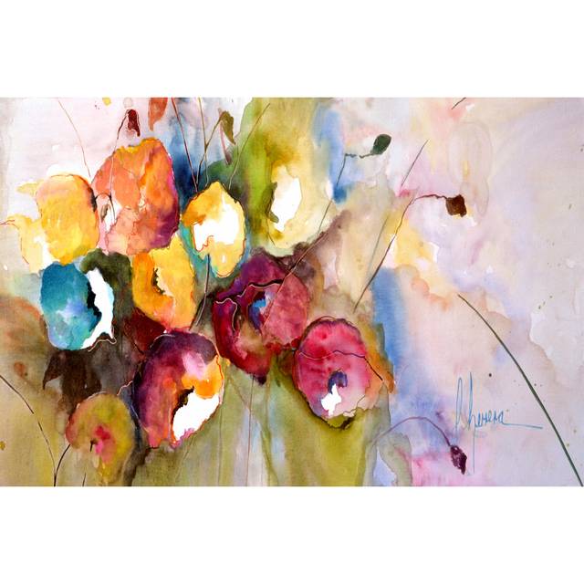 Horizontal Flores V by Leticia Herrera - Wrapped Canvas Art Prints (51cm H x 76cm W x 3.8cm D)