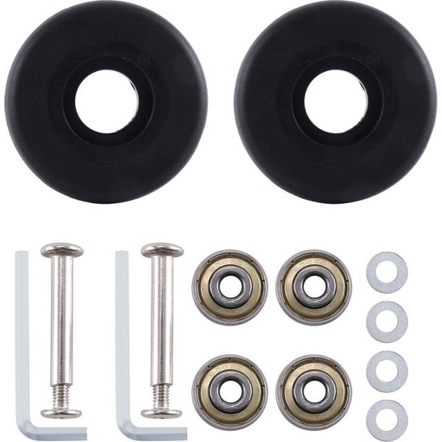 50Mm X 18Mm Luggage Suitcase Replacement Wheels, PU Swivel Caster Wheels Carbon Steel Bearings Repair Kits