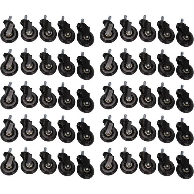 50X Office Chair Caster Wheels Roller Style Castor Wheel Replacement (2.5Inches)