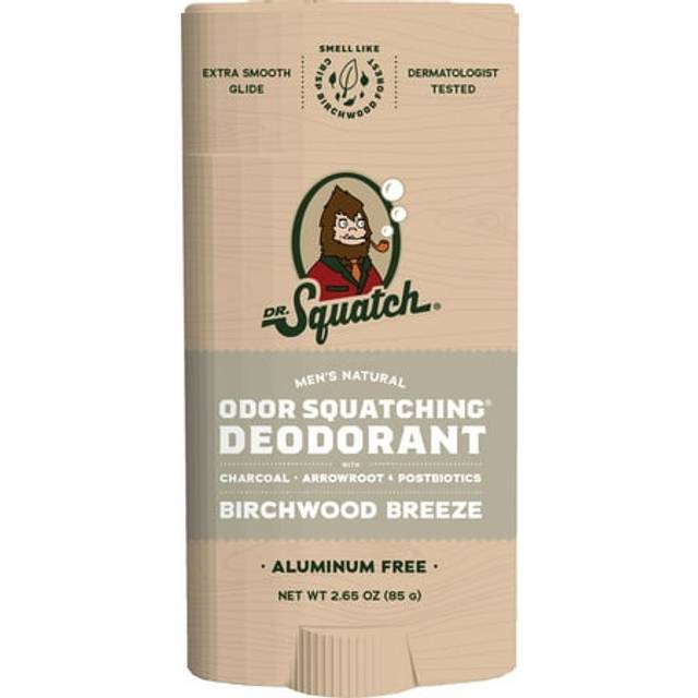 Dr. Squatch Men&#39;s Natural Deodorant Stick Aluminum Free Birchwood Breeze 2.65 oz