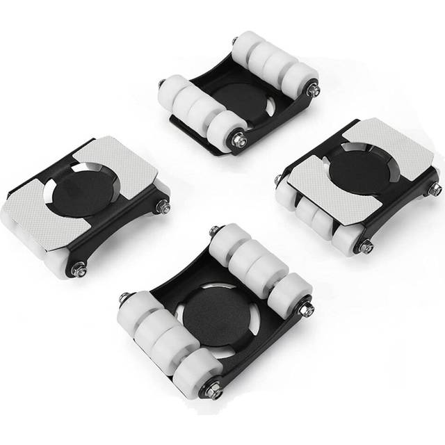 4 Pack Heavy Duty Furniture Lever 660 Lbs Load Capacity Appliance Roller Wheels Sliders