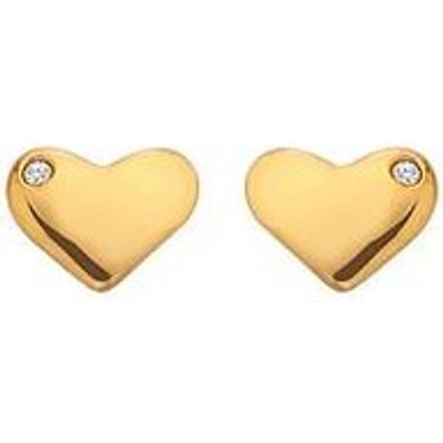 18ct Gold Plated Sterling Silver Desire Stud Earrings DE781
