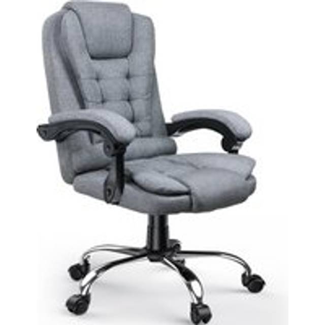Rattantree - Ergonomic Executive Office Chair Fabric High Back Computer Desk Chair with Reclining Grey